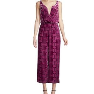 💕TRINA TURK-Sauvignon Jumpsuit ~ Burnout Velvet 10 NWT